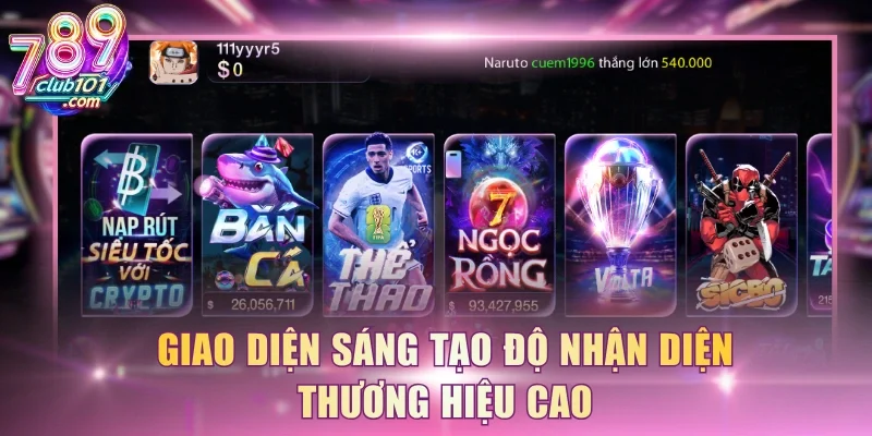 Giao diện sáng tạo độ nhận diện thương hiệu cao